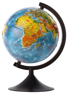 Globen Глобус Земли физический рельефный диаметр 21 см