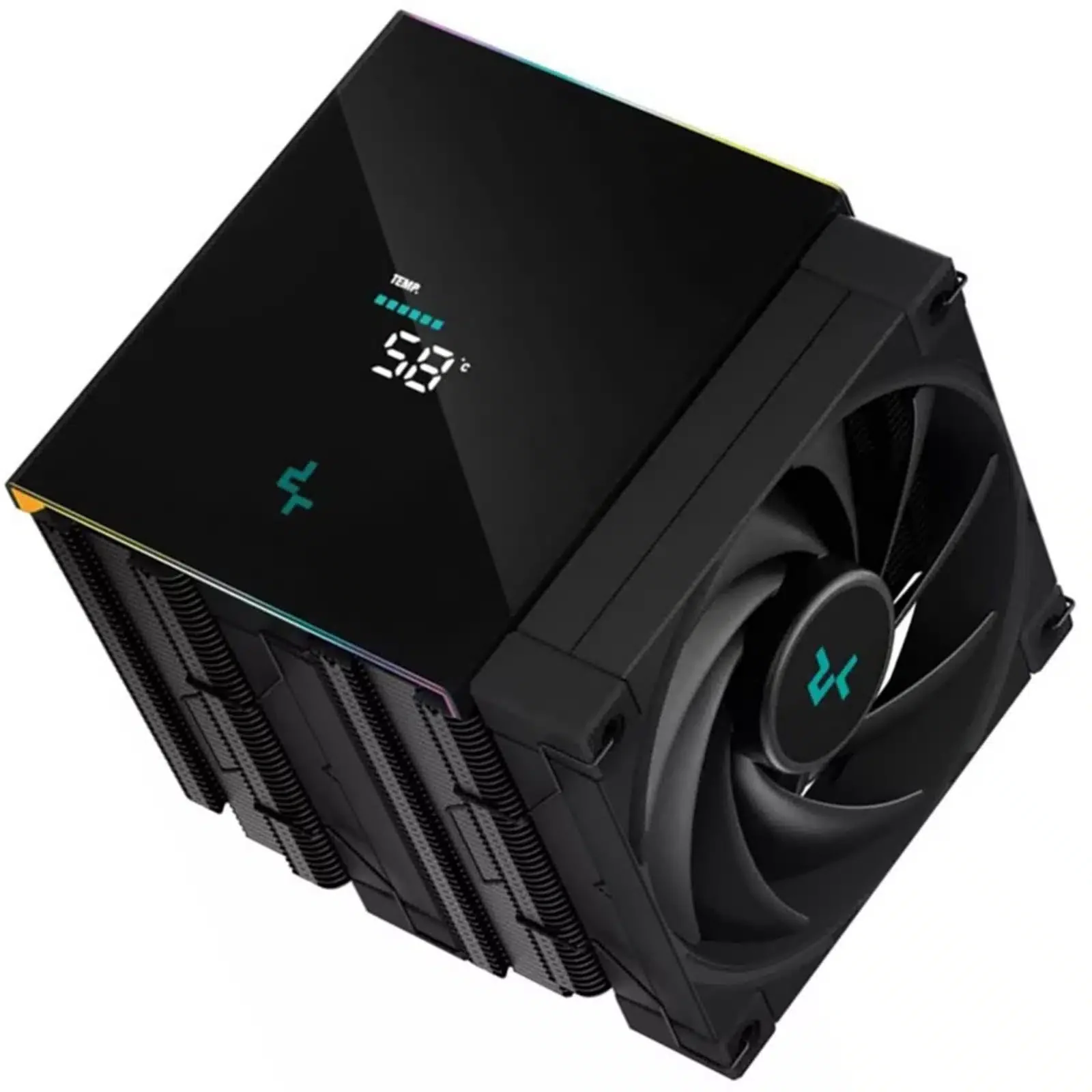 CPU cooler DEEPCOOL AK620 DIG. LGA1700/1200/115*/20**/AMD 2x120mm BLACK PWM FDB fan,500-1850rpm,6HP