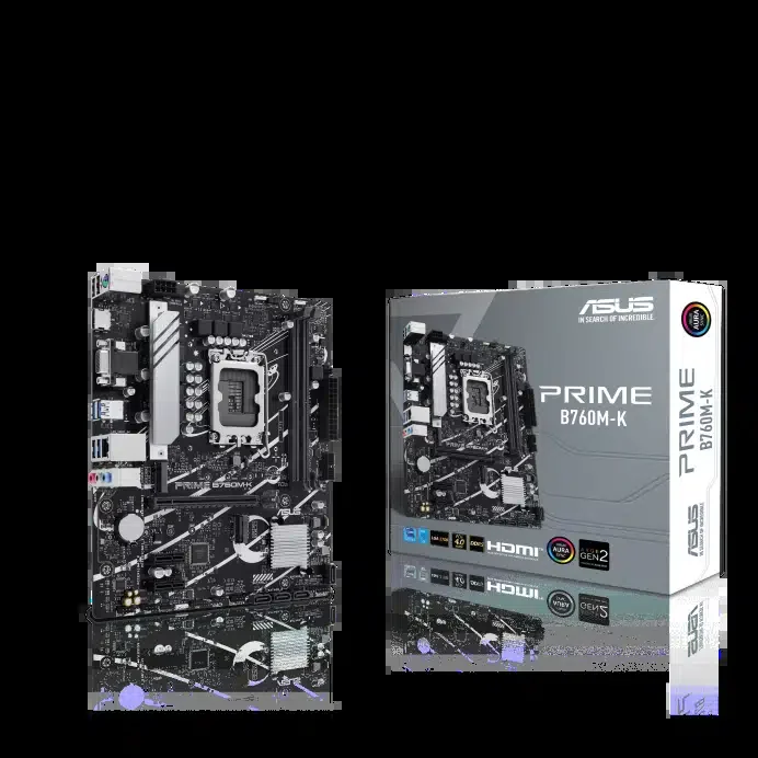 ASUS PRIME B760M-K, LGA1700, Intel B760, 2xDDR5 PC64000, 1xPCI-E 4.0x16, 2xPCI-E 4.0x1, Sound8Ch, GLAN, 4SATA+2M.2, RAID, mATX, 6USB3.2+5USB2.0, 1