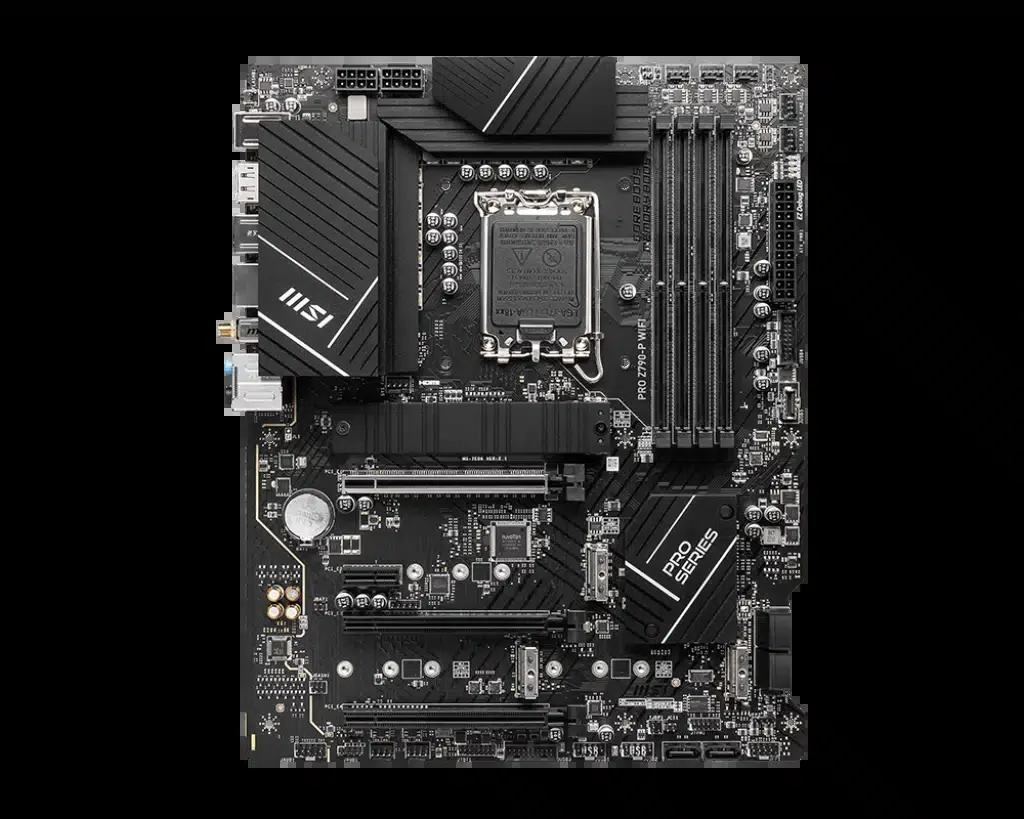 MSI PRO Z790-P WIFI (ATX, LGA1700, Intel Z790, 4xDDR5 5600MHz, 3xPCIe x16, 4xM.2, 6xSATA, 2.5GbE, 4xUSB 5Gbps, 4xUSB 2.0, HDMI, DP, Wi-Fi 6E)