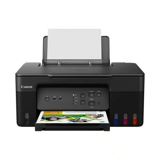 МФУ цветное струйное Canon PIXMA G3430 (Printer-copier-scanner, A4, 11ppm (ч/б), 6ppm (цвет), 4800×1200 dpi, USB, Wi-Fi, картриджи GI-41 PGBK/C/M/Y)
