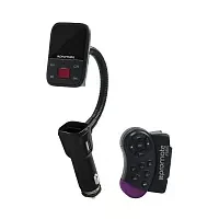 FM-модулятор Promate FM16 автомобильный (AUX/USB 2.0x2 up to 32GB/ 87.5-108.0MHz/ MP3,WMA/ LCD/ эквалайзер/ пульт/ рулевой пульт)