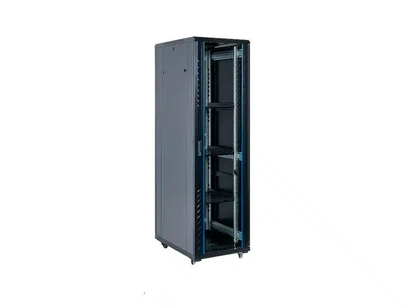 Шкаф серверный напольный Finen FS6837 37U, 600*800*1832 мм, дверь из закаленного стекла, 800кг, в комплекте полка 1 шт. вентилятор 2шт., IP20