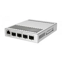 Коммутатор MikroTik CRS305-1G-4S+IN 16MB FLASH, 3 Fans, 4xSFP+10000Mbps, PoE, IP20, RouterOS v7/SwitchOS