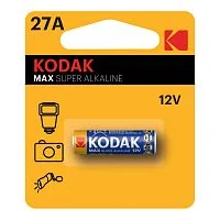 Батарейка Kodak 27A-1BL, 12V миниатюрная щелочная(алкалиновая) (1шт блистер)