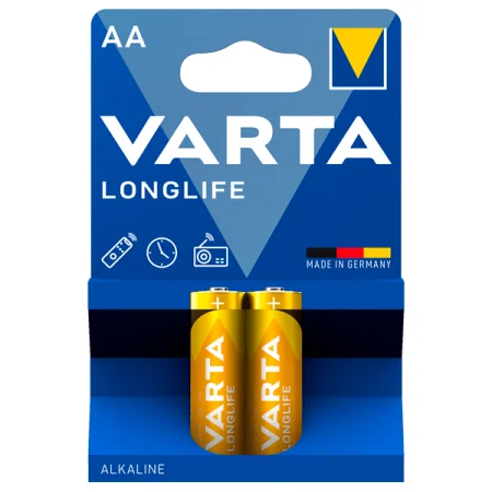 Батарейка Varta AA Mignon Longlife LR6 1.5V щелочная (алкалиновая) (2шт блистер)