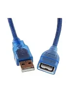 Кабель USB папа-мама (1,5m) синий