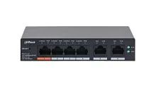 Коммутатор сетевой PoE DAHUA DH-CS4006-4ET2GT-36 (2xUpLink 1Gb/s, 4xPoE 100Mb/s, 4.8Gb/s) 36W