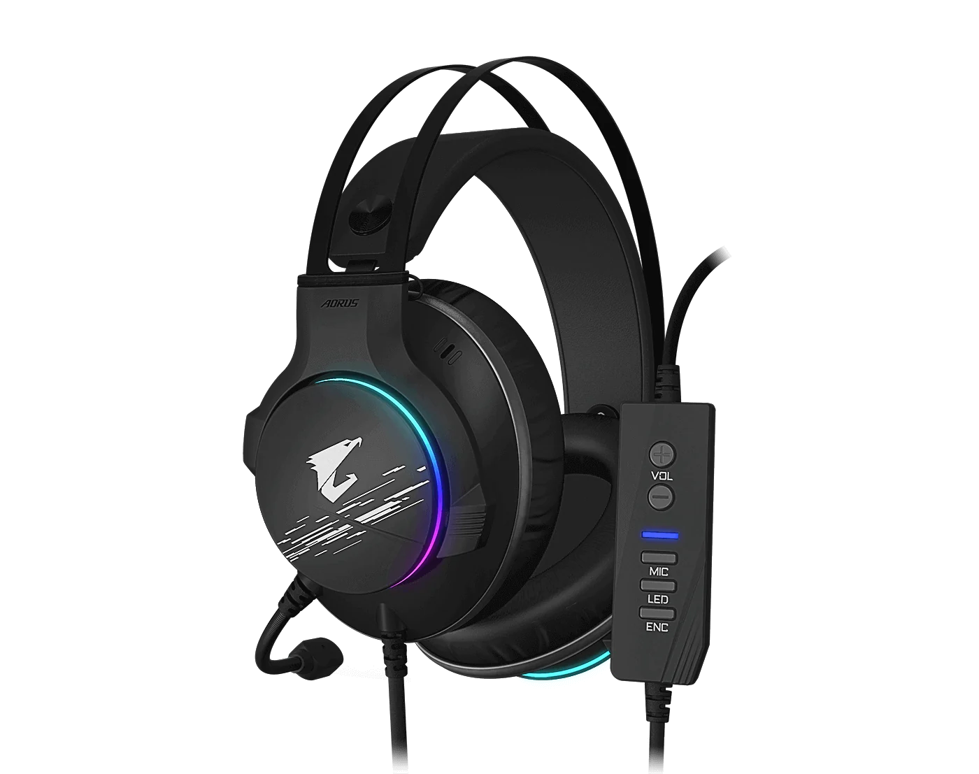 Наушники с микрофоном GIGABYTE AORUS H1 Virtual 7.1 USB BLACK