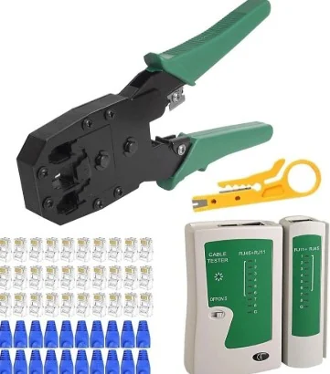 UTP набор HSD HS-T01K EZ 10-in-1 (EZ Crimper, Punchdown, Stripper*2, Coupler*2, Tester, 20 pcs EZ)