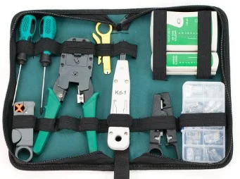 UTP набор HSD HS-T02EK EZ 5-in-1 (EZ Crimper, Cutter, Stripper, Cable Tester, EZ Cat5e RJ45 50 pcs)