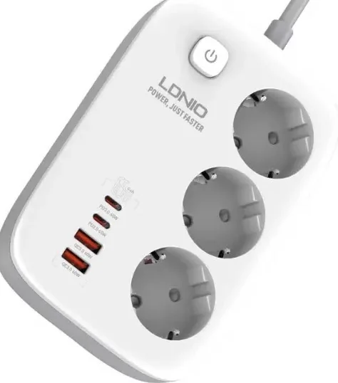 Удлинитель LDNIO (3 розеток и 4 USB) (SE3436) 2m