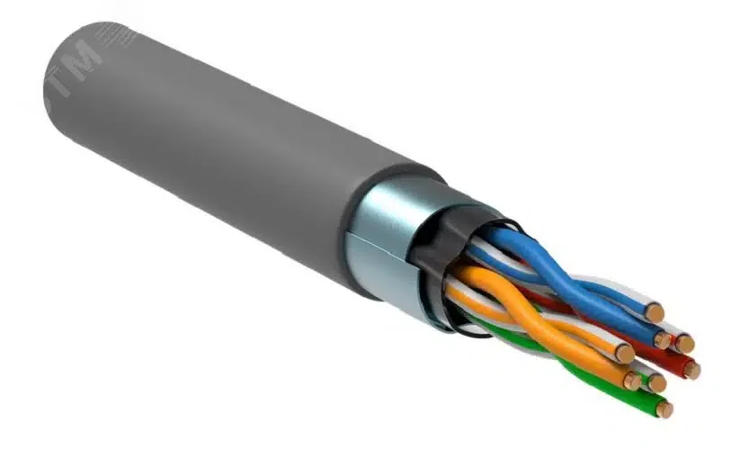 RJ- 45 Cable F/UTP-5e (8-жильный,медный,экран,уличный) АндижанКабель КСВППЭ-5е 0,48mm (305м)