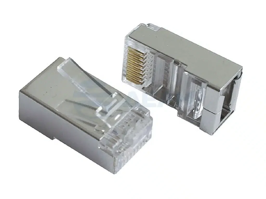 RJ- 45 Connector HSD HC-CO-621 CAT6 8P8C Gold plated, Copper Metal Shield экранированный