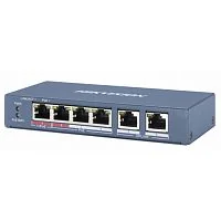 HUB Switch HIKVISION DS-3E0106P-E/M 4x10/100Mbps PoE,2x100Mbpc,PoE budget:35W Metal