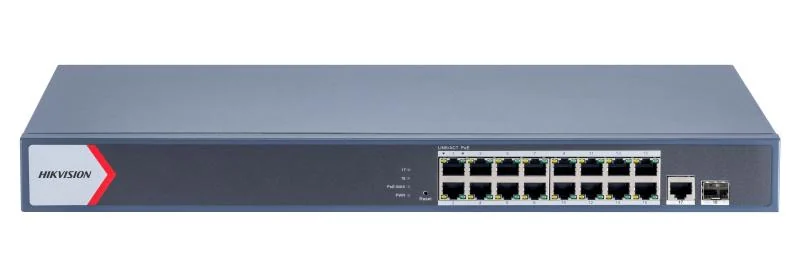 HUB Switch HIKVISION DS-3E1518P-EI/M(STD)SMART 16x1000Mbps PoE,1x1000Mbpc,1SFP,PoE budget:130W Metal