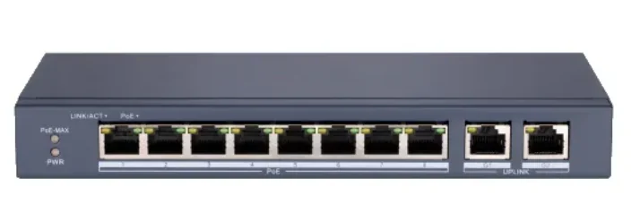 HUB Switch HIWATCH DS-S0110-MP 10-port 10/100Mbps 8-port PoE 60W