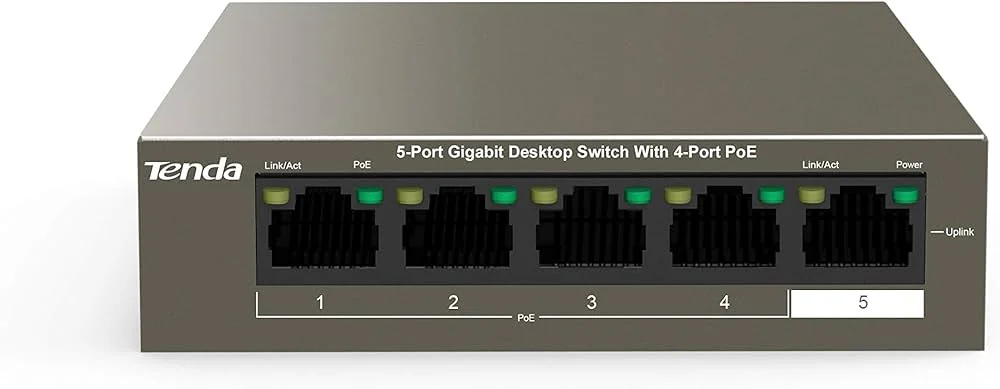 HUB Switch Tenda TEF1105P-4-63W 4-port PoE 10/100Mbps + 1 10/100Mbps Steelcase