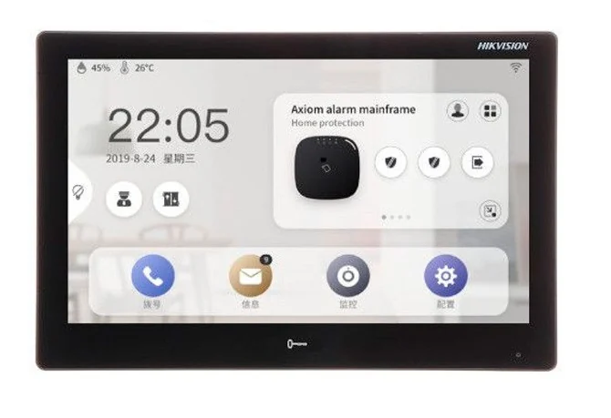 IP монитор видеодомофона HIKVISION DS-KH9510-WTE1(B)BLACK 10,1"(STD) Touch-Screen,Android,PoE,WiFi