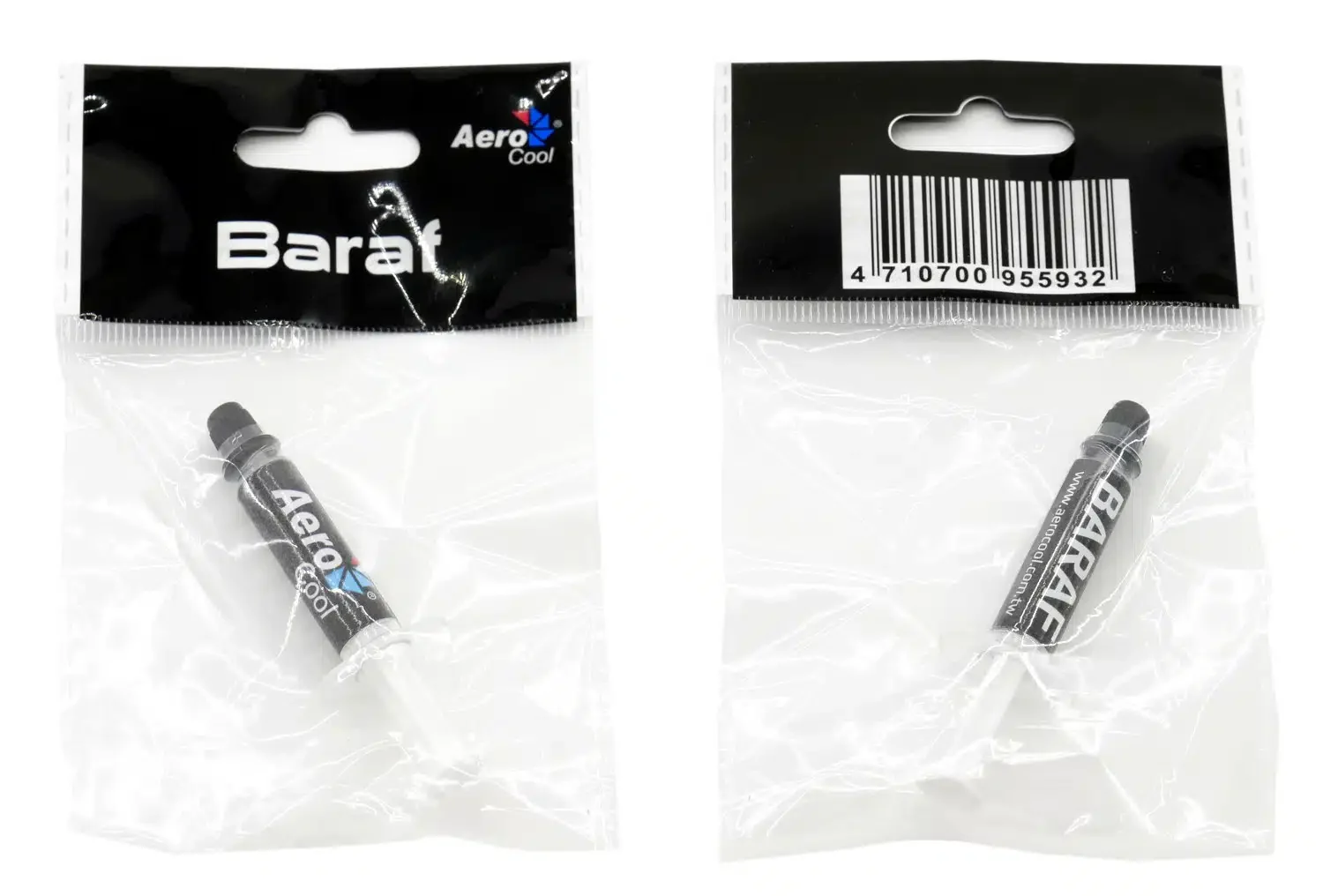 Термопаста Aerocool Baraf, Теплопроводность 5.15 Вт/мК, 1g, +280°C- 30°C, шприц, Серый