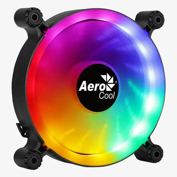 Вентилятор AeroCool, Spectro 12 FRGB Molex, 120мм,1000+-10%об.мин, 35,8CFM, 19.6dBA, Molex, 120х120х25мм, подшипник скольжения, 60000 часов время службы Чёрный