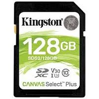 Карта памяти Secure Digital Card Kingston 128GB Canvas Select Plus U3/V30 [SDS2/128GB]