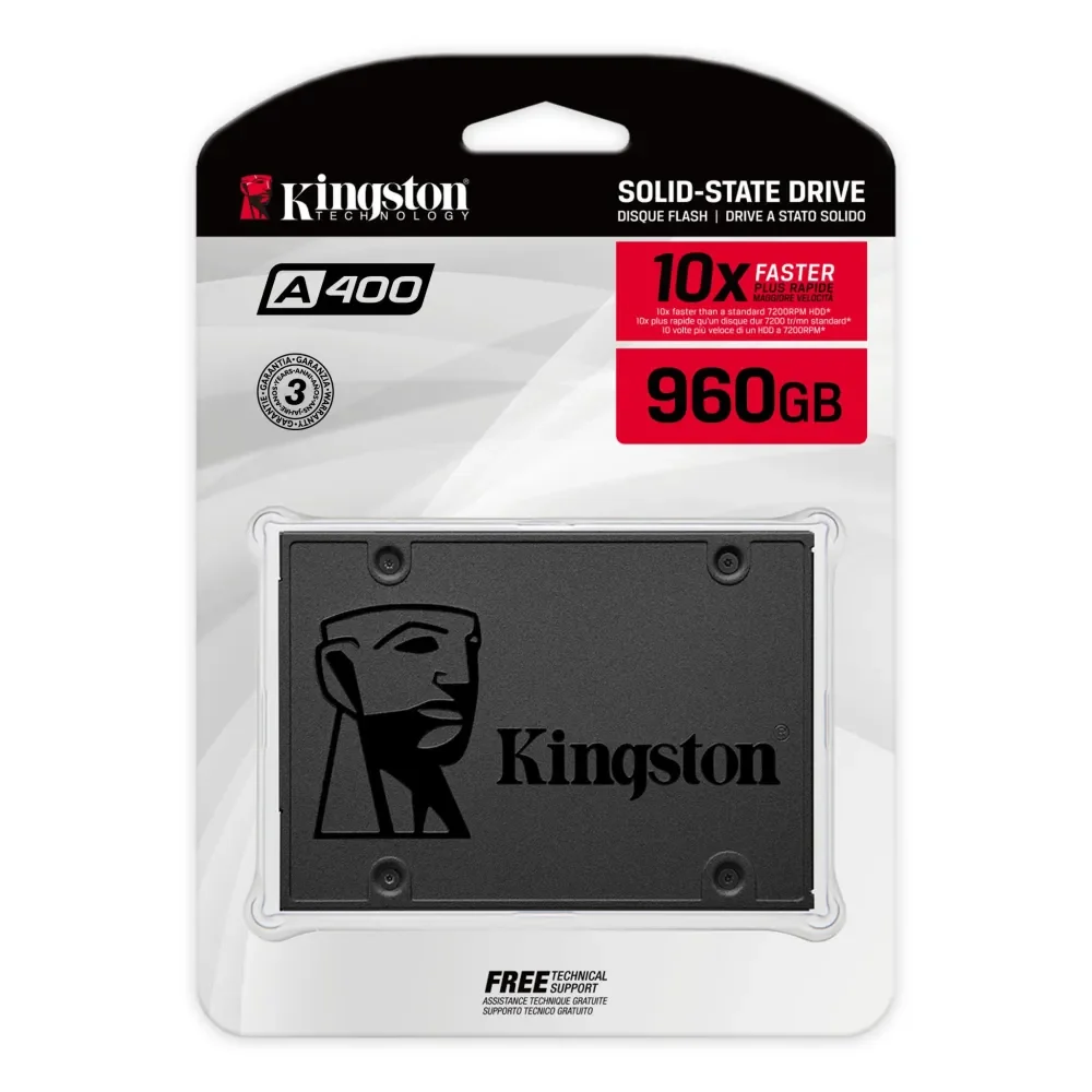 Твердотельный накопитель SSD 960GB Kingston A400 SATAIII 2.5" Read/Write up 500/350MB/s [SA400S37/960G]