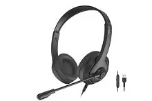 Наушники с микрофоном A4Tech FH100U, Stone Black, 20-20000Ghz, 100dB, 32 Ohm, USB, 2m