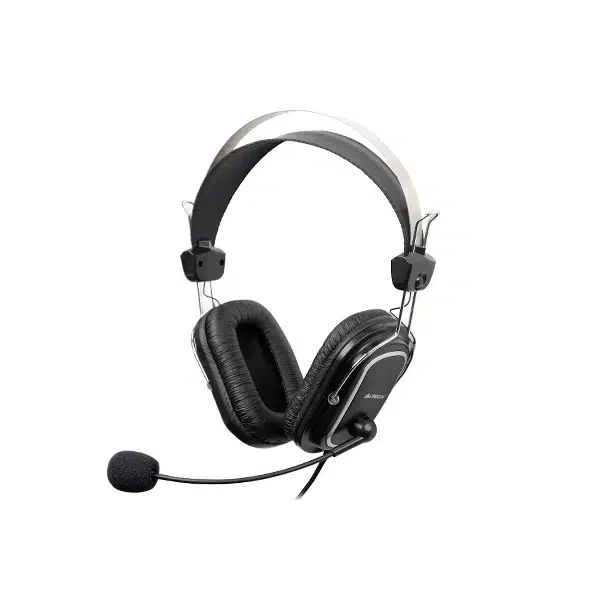 Наушники с микрофоном A4Tech HS-50, Black, 20-20000Ghz, 97dB, 2 x mini jack 3.5 mm, 40mm, 2m