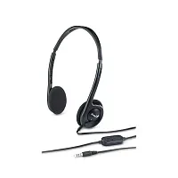 Наушники с микрофоном Genius HS-200C , Дуговые, Two 3.5 mm jacks, 20Hz-20kHz, 105dB, 32ohm, Длина кабеля 1,5 м, Чёрный + Single Jack Cable