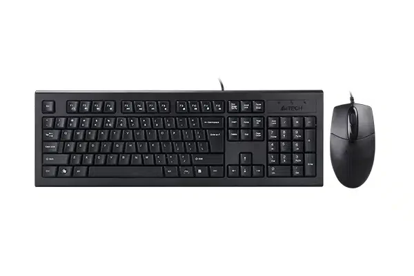 Клавиатура + Мышь A4TECH KR-8572 (KR-85+OP-720), мембранная, 104btns, 1200dpi, 4btns, USB, 1.5 м, Черный
