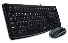 Клавиатура + мышь Logitech Desktop MK120 комплект проводной, клавиатура черная, 104 клавиши с защитой от воды, мышь черная, 3 кнопки, USB, 1.5 м [920-002561]