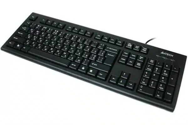 Клавиатура A4tech KR-85USB-2M, мембранная, 105btns, 105 клавиш, 2м, USB, Анг/Рус, Чёрный