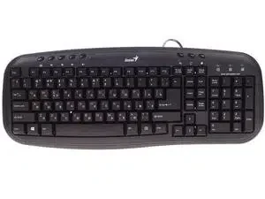 Клавиатура Genius KB-M200, мембранная, 111btns, waterproof, PS/2, Анг/Рус, 1.5m, Черная