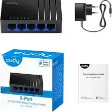 Сетевой коммутатор CUDY GS105D 5-Port Gigabit Desktop Switch, 5 10/100/1000M RJ45 Ports, IGMP Snooping, Loop Detection/Prevention, 802.1p/DSCP QoS, Desktop Plastic Case, Power Saving, Plug and Play, Wall-Mount
