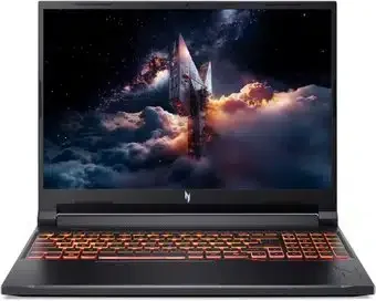 Ноутбук Acer NITRO V 16 ANV16-42-R309 AMD Ryzen 5 240 (up to 5.00GHz), 16GB DDR5, 512GB SSD NVMe, 16" WUXGA IPS 180Hz, RTX 5050 8GB, Type-C, HDMI, Thunderbolt 4.0, LAN, WF, BT, WIN11H, клав.с подсв., ENG-RUS черный, US plug [NH.U2NAA.001]