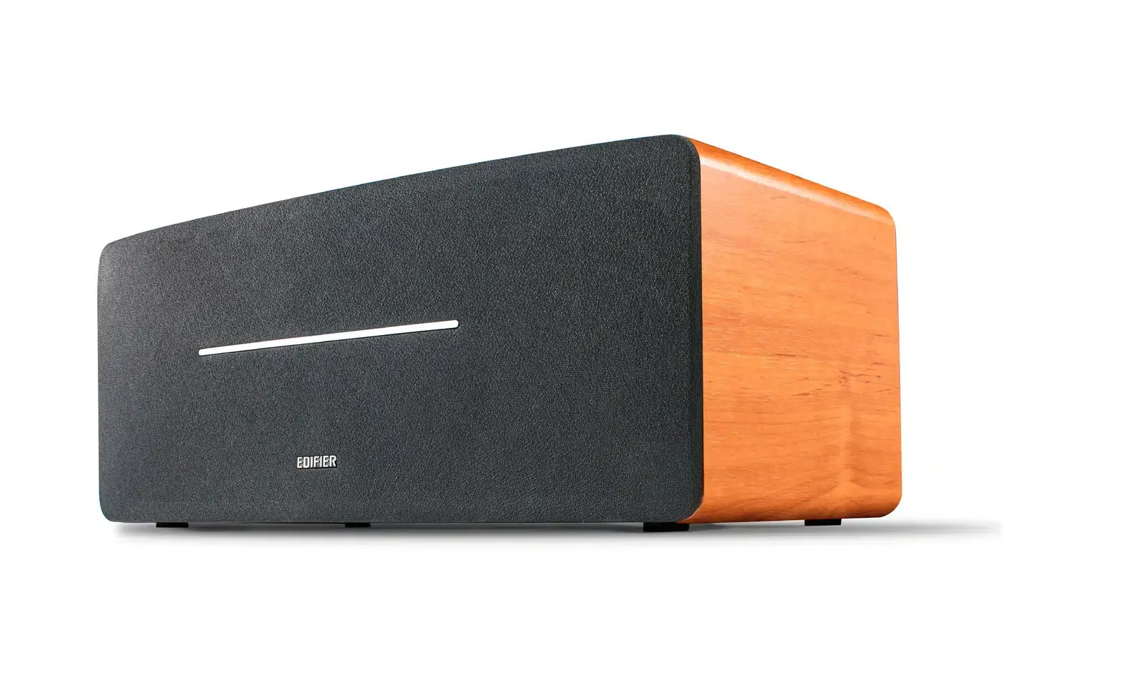 Беспроводная колонка Edifier D12, wooden enclosure, Tweeter: Φ19mm × 2, Mid-bass driver: 4 inch × 2, AUX, Line in, R/L (treble): 15W+15W , R/L (mid-range and bass): 20W+20W , Пульт управления, МДФ, 359mm×159mm×203.5mm, 4.6kg, коричневый
