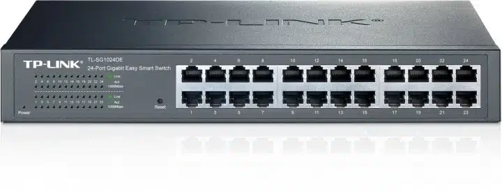 Коммутатор TP-Link TL-SG1024DE, 19-дюймовый стоечный, 24 порта 10/100/1000M RJ-45, Управляемый (Easy Smart), Корпус металл, 1U