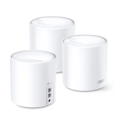 Беспроводная MESH-система Wi-Fi TP-Link Deco X20 (3-pack) MU-MIMO Wi-Fi 6, 802.11ax/ac/n/a 5 ГГц, IEEE 802.11ax/n/b/g 2,4 ГГц, 2 гигабитных порта, Режим роутера, Режим точки доступа