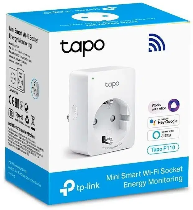 Умная мини Wi-Fi розетка TP-Link Tapo P110, IEEE 802.11b/g/n, 2,4 ГГц