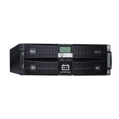 Источник бесперебойного питания SVC RT-6KL-LCD, Мощность 6кВА/6кВт, Стоечный 19'' 4U, RT-серия, On-Line, LED-LСD\RS-232, SMART USB, Диапазон работы AVR: 110-288В, Бат.: 12В/7Aч*16шт., Вентилятор: 8cм*2шт., Клеммное подключение, Чёрный