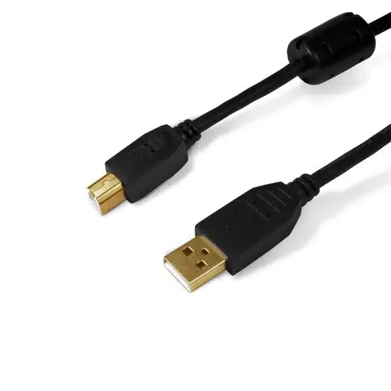 Интерфейсный кабель SHIP SH7013-5B, A-B, Hi-Speed USB 2.0, 30В, Чёрный, Блистер, Контакты с золотым напылением, 5 м.