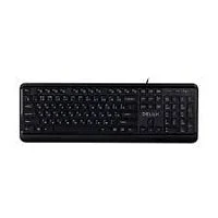Клавиатура Delux DLK-290UB, Ультратонкая, USB, Кол-во стандартных клавиш 103, 18 мультимедиа-клавиш, Размер: 451*188*18 мм., Длина кабеля 1,4 метра, Анг/Рус/Каз, Чёрный