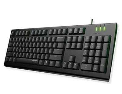 Клавиатура Rapoo NK1900, USB, Кол-во стандартных клавиш 104, Длина кабеля 1,5 метра, Анг/Рус/Каз, Чёрный