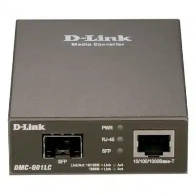Медиаконвертер D-Link DMC-G01LC/A1A, Разъём SFP, Разъём RJ45, 10/100/1000Base-T