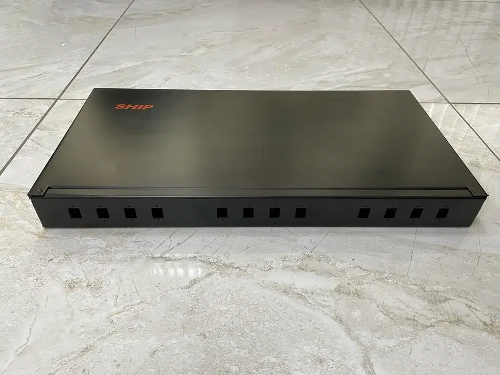 Оптический кросс Ship 952-12B 12 Порт SC Simplex LC Duplex, Без адаптеров, Чёрный