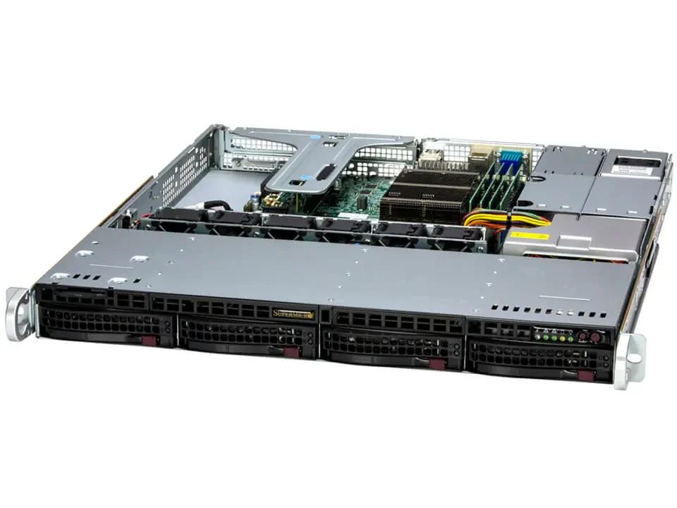 Суперсервер (промышленный компьютер) Supermicro SYS-511R-M 782, Xeon 6337P, 1x32GB DDR5-5600 ECC RDIMM, 1x480GB NVMe PCIe 4.0 SSD M.2, 1x600W, 2× RJ-45 1G LAN