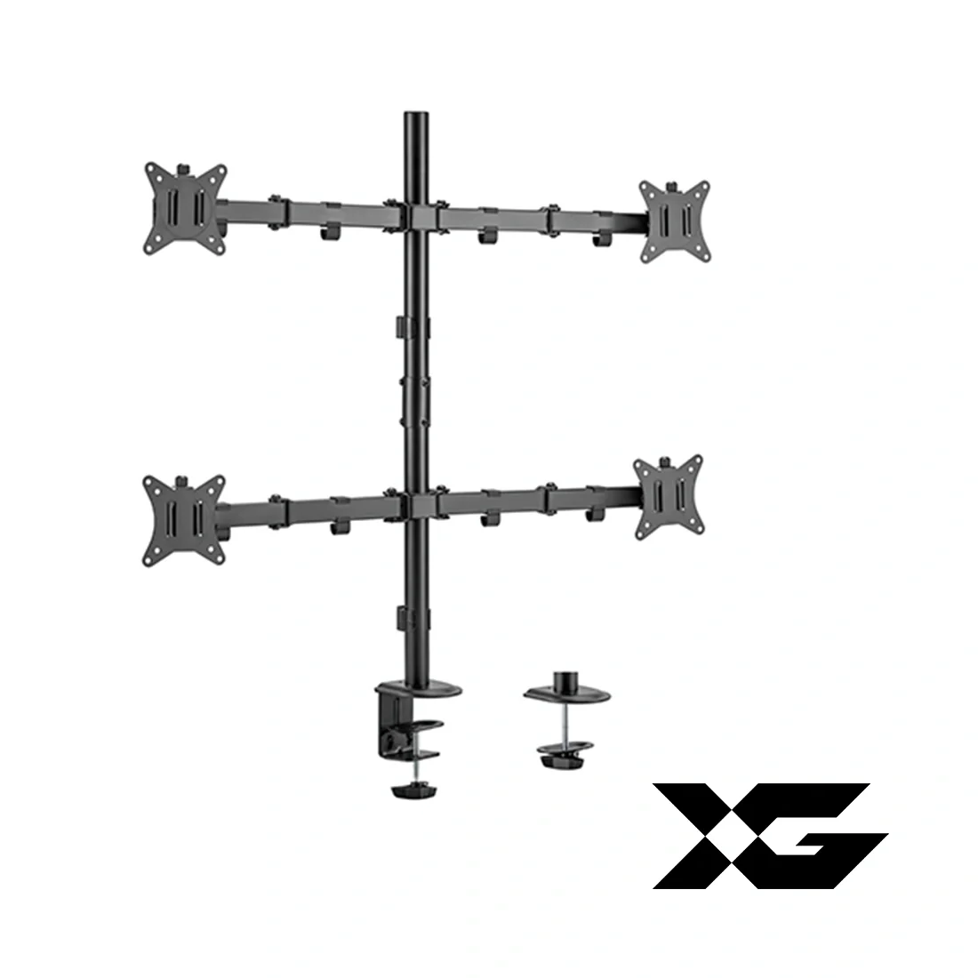 Настольный кронштейн для мониторов XG MG-1732D, 17"-32", Нагрузка 2х9 кг., Наклон +/- 45°, Поворот +/- 90°, Вращение монитора +/- 180°, VESA 75x75,100x100