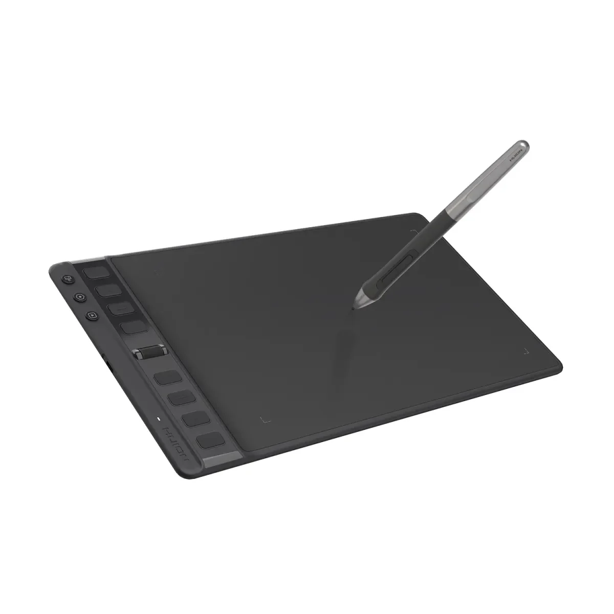 Графический планшет Huion H951P, Цифровая ручка:PW110, Технология пера:EMR без батареек, Разрешение пера:5080 LPI, Чувствительность к давлению:8192 уровней, Поддержка наклона:±60°, Чувствительная высота:＞10 мм, Report Rate:>260PPS, Точность:±0,3 мм, Клави