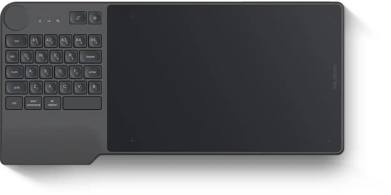Графический планшет Huion KD200, Перо: PW517, Технология: Электромагнитный резонанс, Нажим: 8192 уровня, Разрешение: 5080 LPI, Наклон пера: ±60°, Максимальная высота работы пера: 10 мм, Скорость отклика: 220PPS, Точность: ±0,3 м, Клавиш: 28, Серый металли
